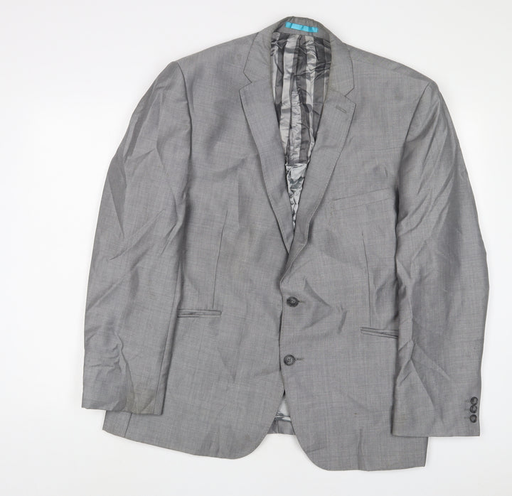 Michael's Mens Grey Polyester Jacket Suit Jacket Size 46 Regular