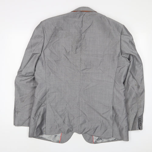 Michael's Mens Grey Polyester Jacket Suit Jacket Size 46 Regular