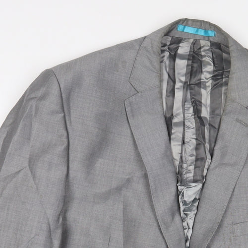 Michael's Mens Grey Polyester Jacket Suit Jacket Size 46 Regular