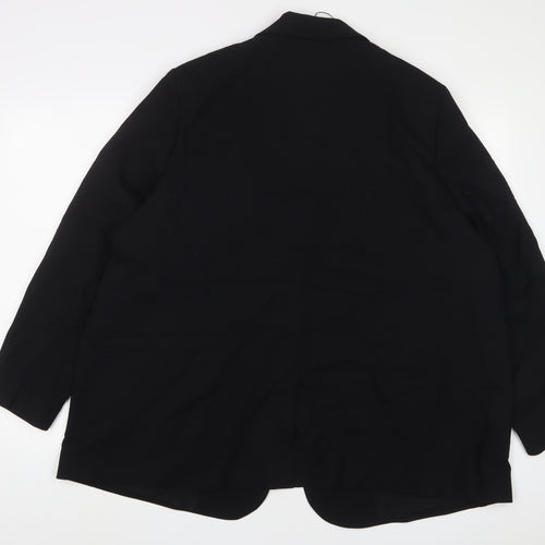 Marks and Spencer Womens Black Jacket Blazer Size 24 Button