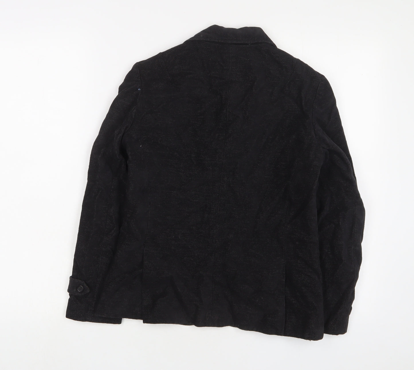 NICOLE FARHI Womens Black Jacket Blazer Size 8 Button