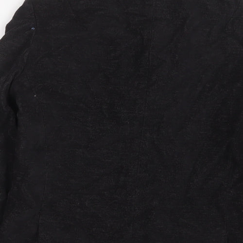 NICOLE FARHI Womens Black Jacket Blazer Size 8 Button