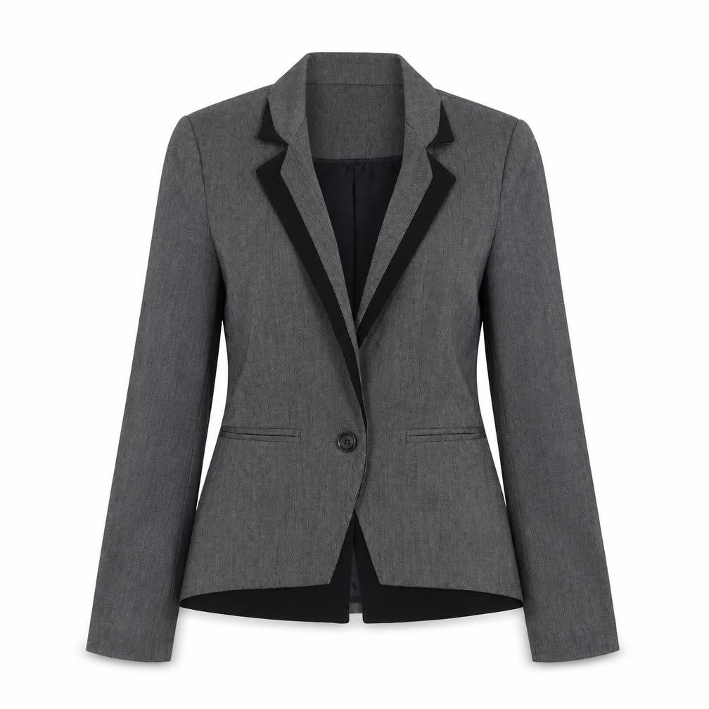 Warehouse Womens Grey Jacket Blazer Size 6 Button
