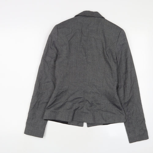 Warehouse Womens Grey Jacket Blazer Size 6 Button