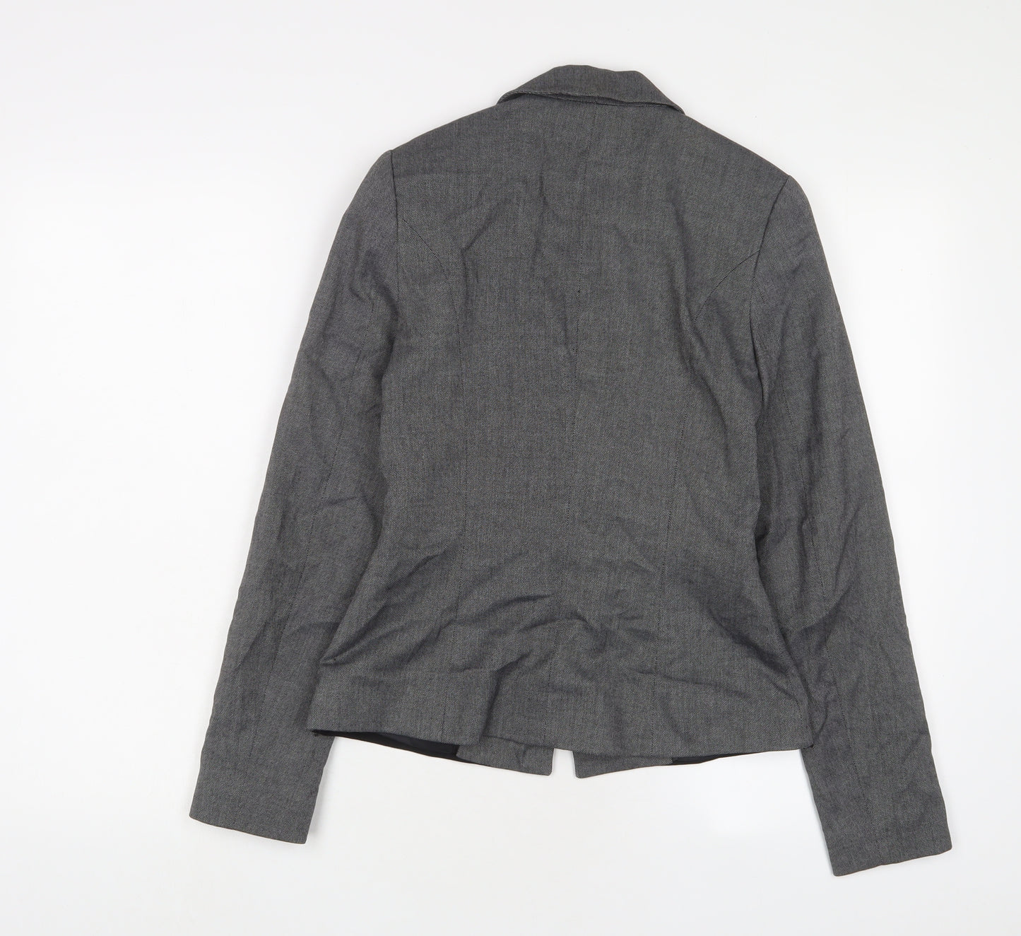 Warehouse Womens Grey Jacket Blazer Size 6 Button