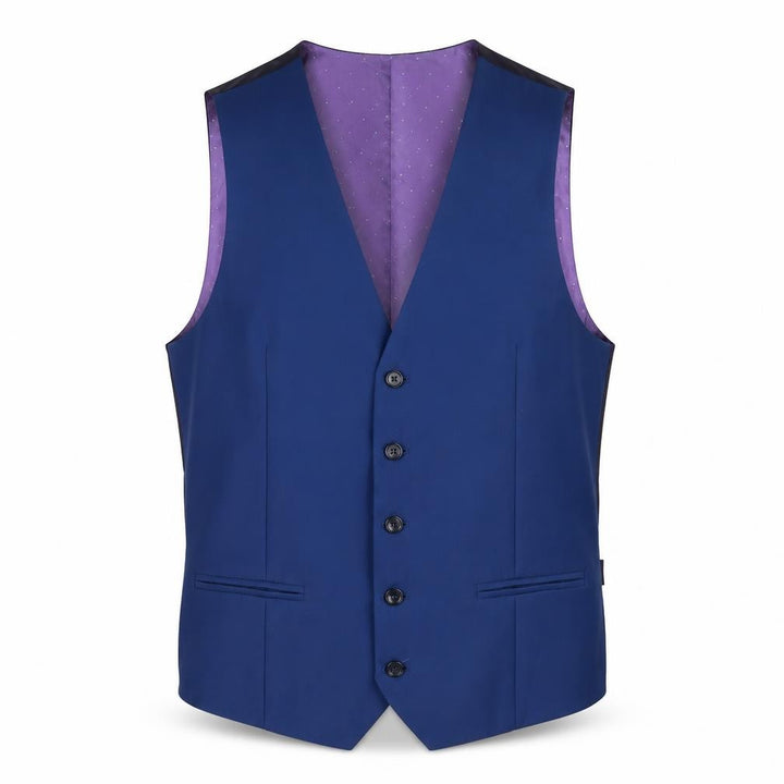 Marc Darcy Mens Blue Polyester Jacket Suit Waistcoat Size 40 Regular