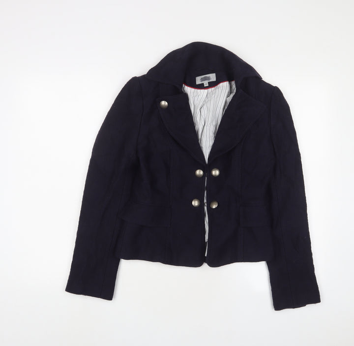Marks and Spencer Womens Blue Jacket Blazer Size 10 Hook & Eye