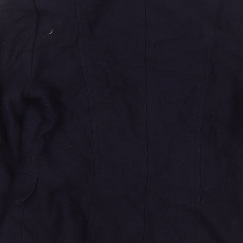 Marks and Spencer Womens Blue Jacket Blazer Size 10 Hook & Eye