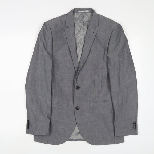 NEXT Mens Grey Wool Jacket Suit Jacket Size 36 Regular