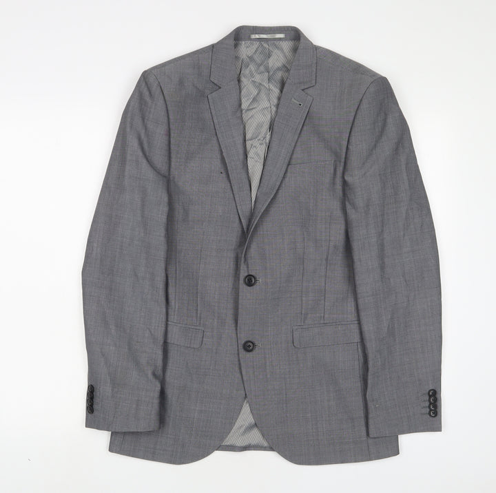 NEXT Mens Grey Wool Jacket Suit Jacket Size 36 Regular