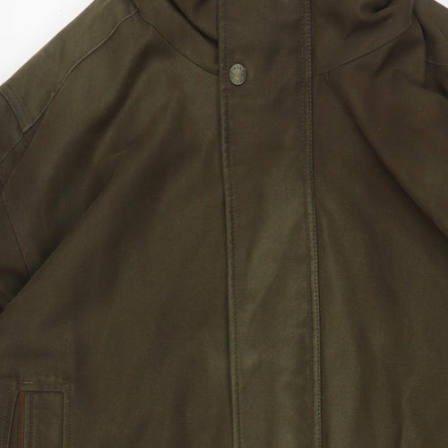 Aigle Mens Green Jacket Coat Size 2XL Zip - Pockets