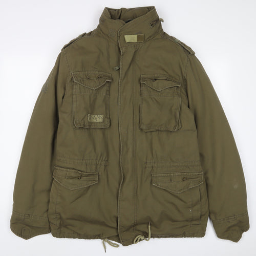 Brandit Mens Green Windbreaker Coat Size M Zip