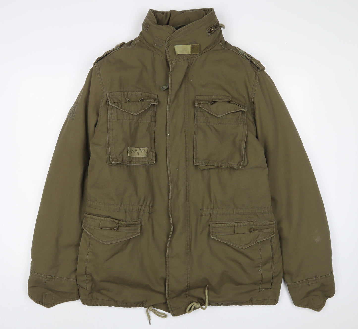 Brandit Mens Green Windbreaker Coat Size M Zip