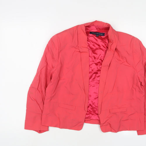 French Connection Womens Pink Jacket Blazer Size 14 - Open
