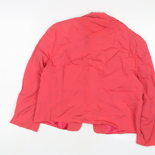 French Connection Womens Pink Jacket Blazer Size 14 - Open