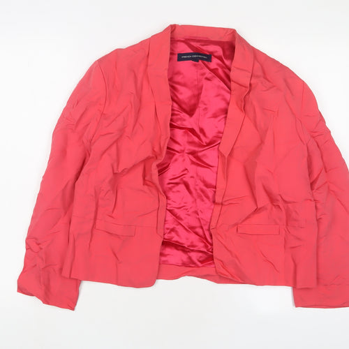 French Connection Womens Pink Jacket Blazer Size 14 - Open