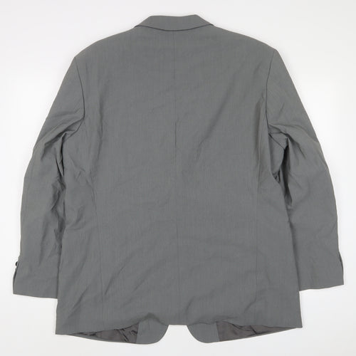 C&A Mens Grey Polyester Jacket Suit Jacket Size 44 Regular