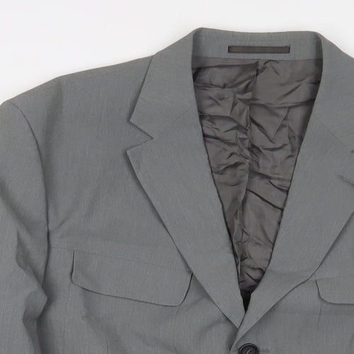 C&A Mens Grey Polyester Jacket Suit Jacket Size 44 Regular