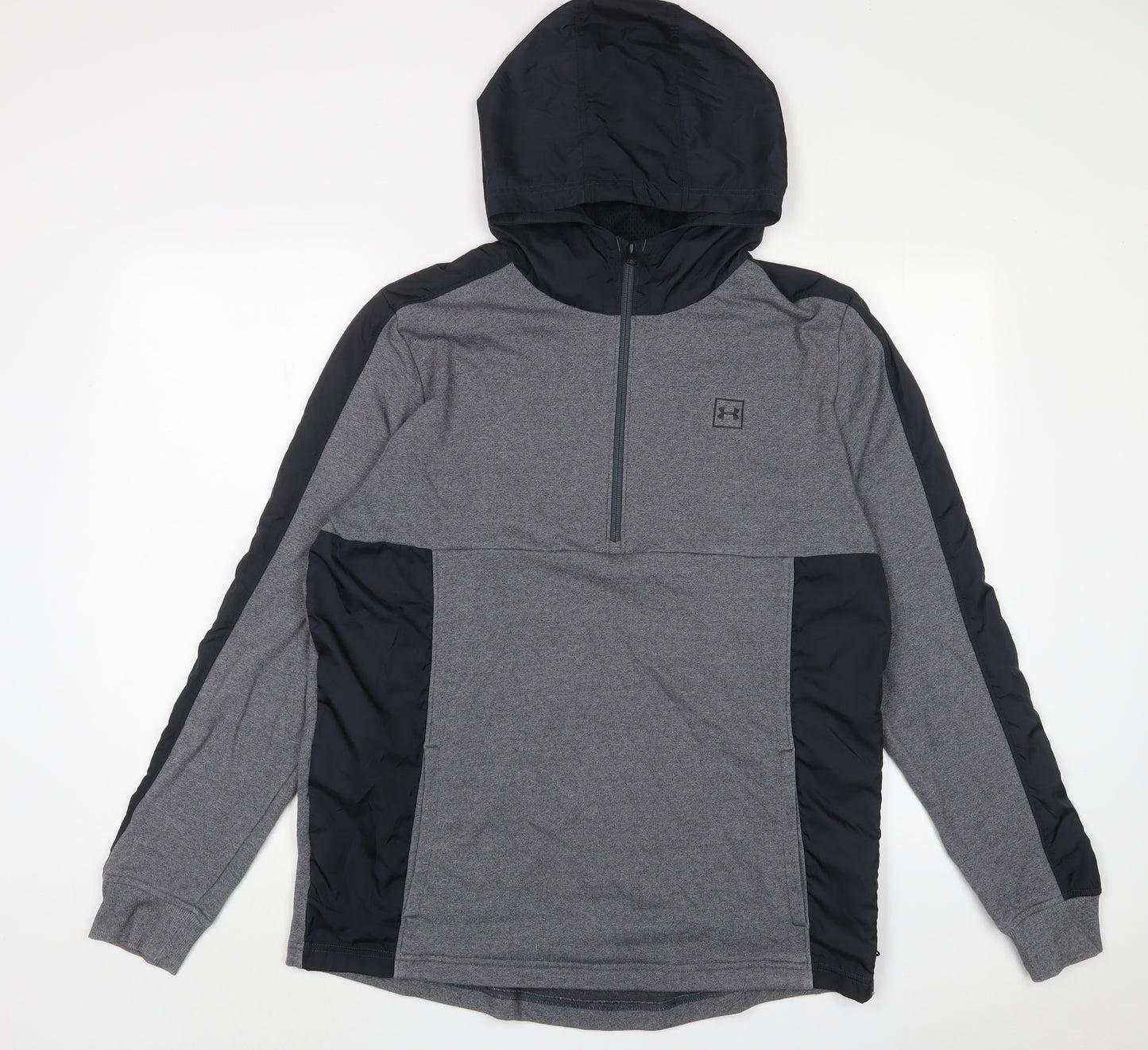 Under armour Mens Grey Cotton Pullover Hoodie Size XL