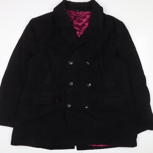 Cotton Traders Womens Black Jacket Coat Size 4XL Button