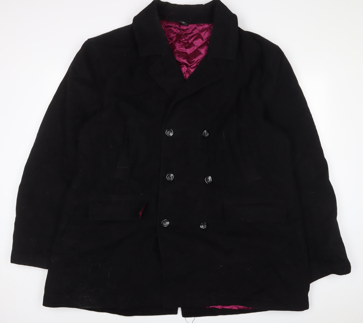 Cotton Traders Womens Black Jacket Coat Size 4XL Button