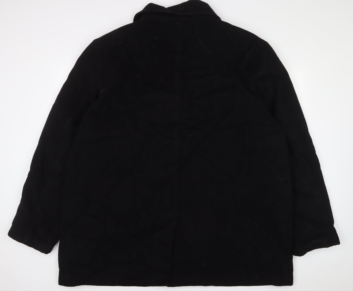 Cotton Traders Womens Black Jacket Coat Size 4XL Button