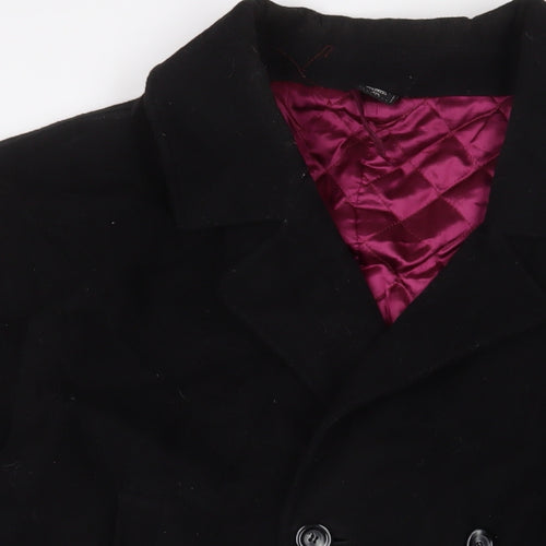 Cotton Traders Womens Black Jacket Coat Size 4XL Button