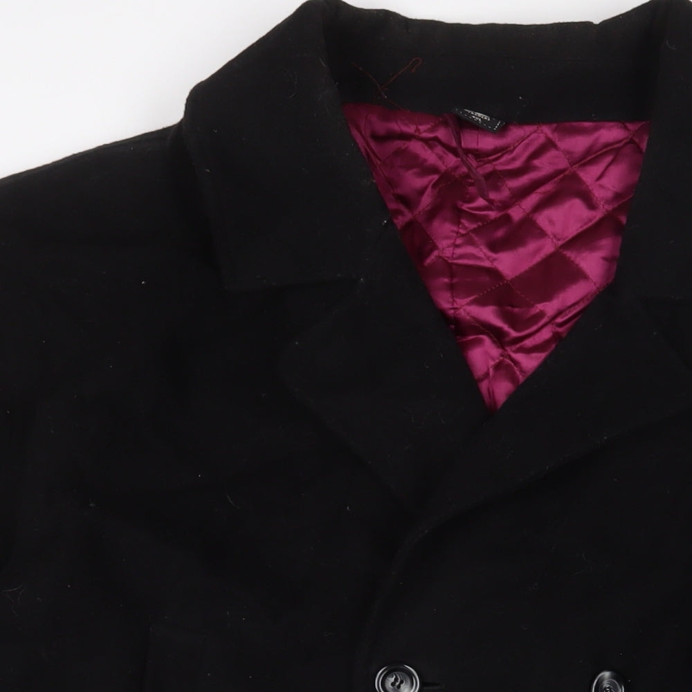 Cotton Traders Womens Black Jacket Coat Size 4XL Button
