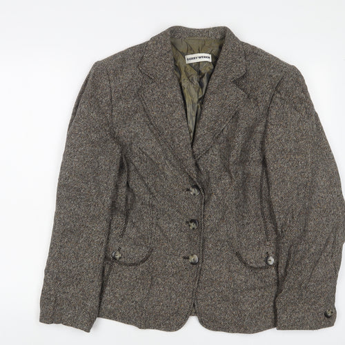 Gerry Weber Womens Grey Jacket Blazer Size 14 Button