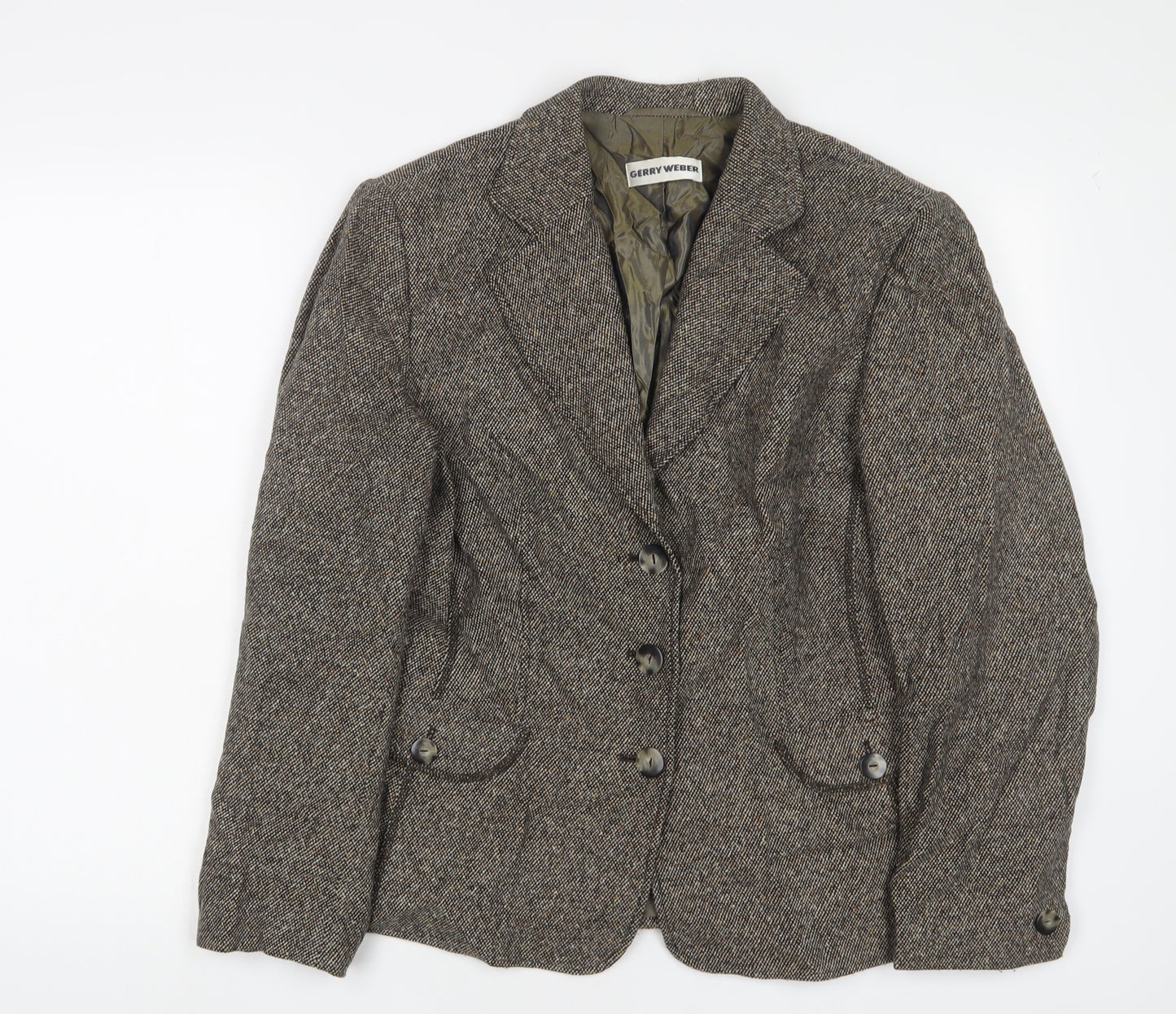Gerry Weber Womens Grey Jacket Blazer Size 14 Button
