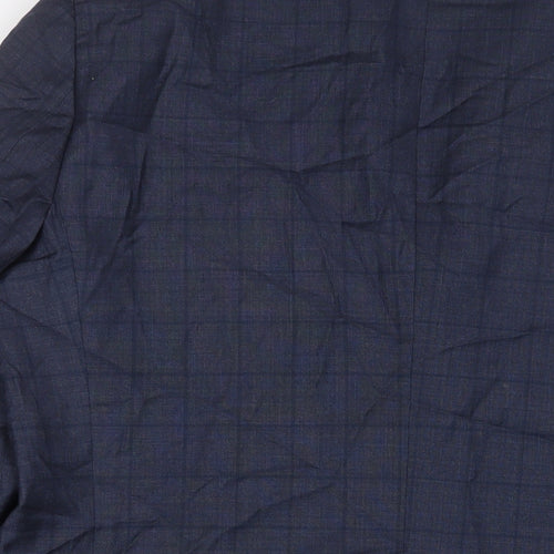 Mango Mens Blue Polyester Jacket Suit Jacket Size 44 Regular