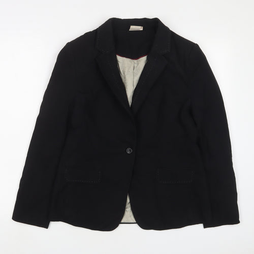 NEXT Womens Black Jacket Blazer Size 12 Button