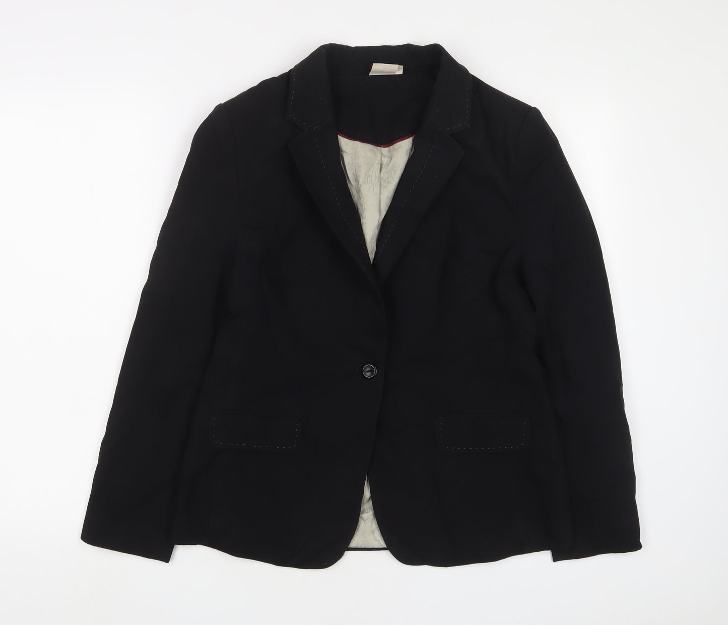 NEXT Womens Black Jacket Blazer Size 12 Button
