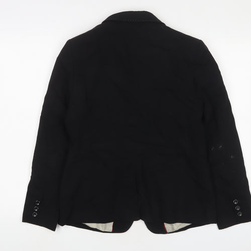 NEXT Womens Black Jacket Blazer Size 12 Button