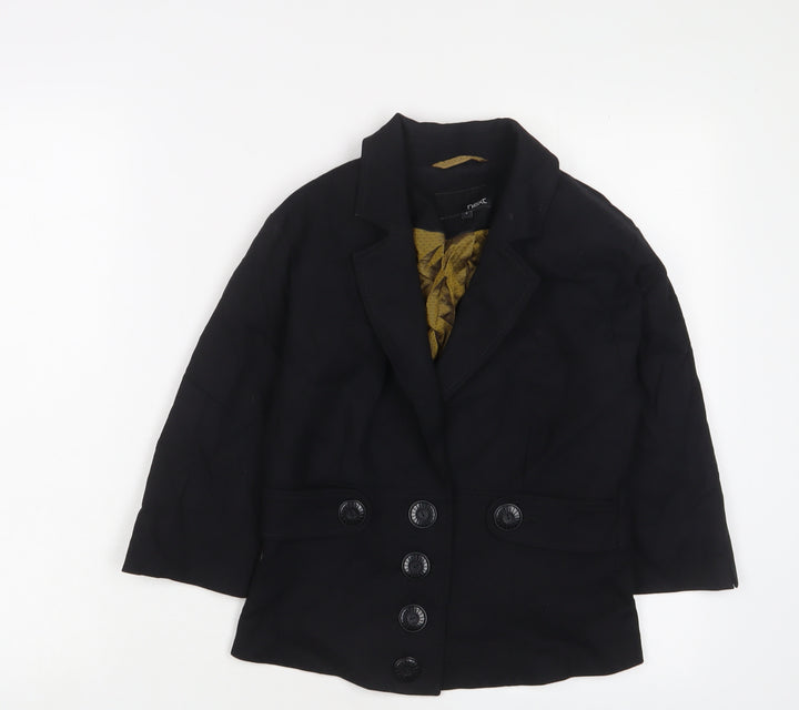 NEXT Womens Black Jacket Blazer Size 8 Button