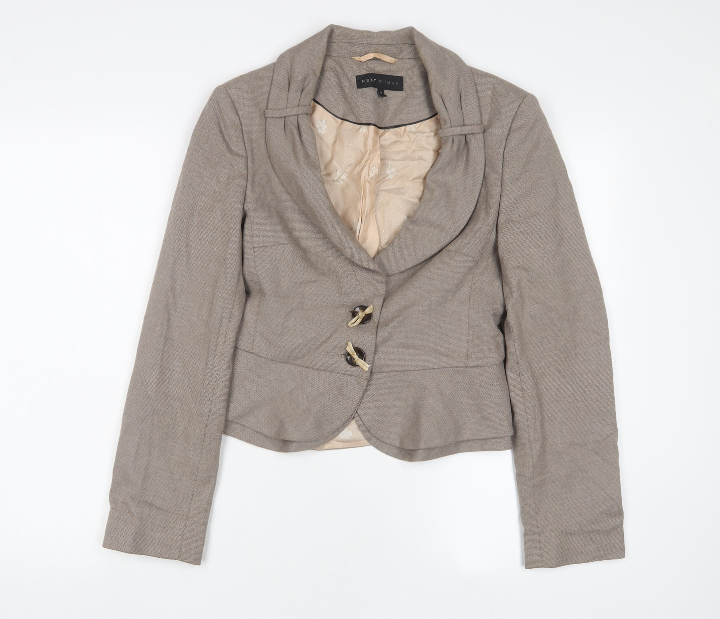 NEXT Womens Brown Jacket Blazer Size 10 Button