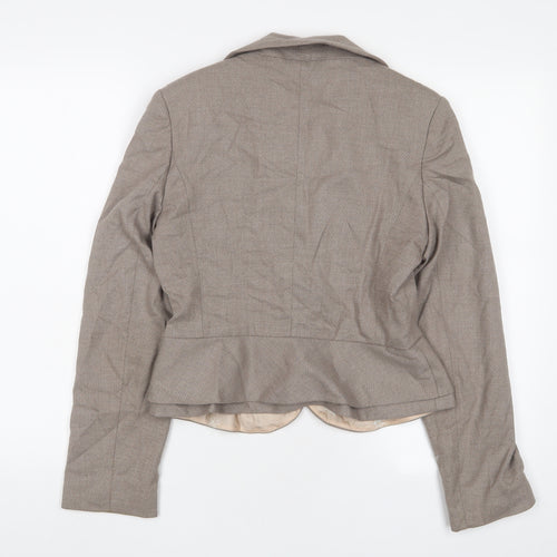 NEXT Womens Brown Jacket Blazer Size 10 Button