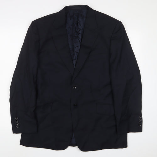 Samuel Slater Mens Black Wool Jacket Suit Jacket Size 42 Regular