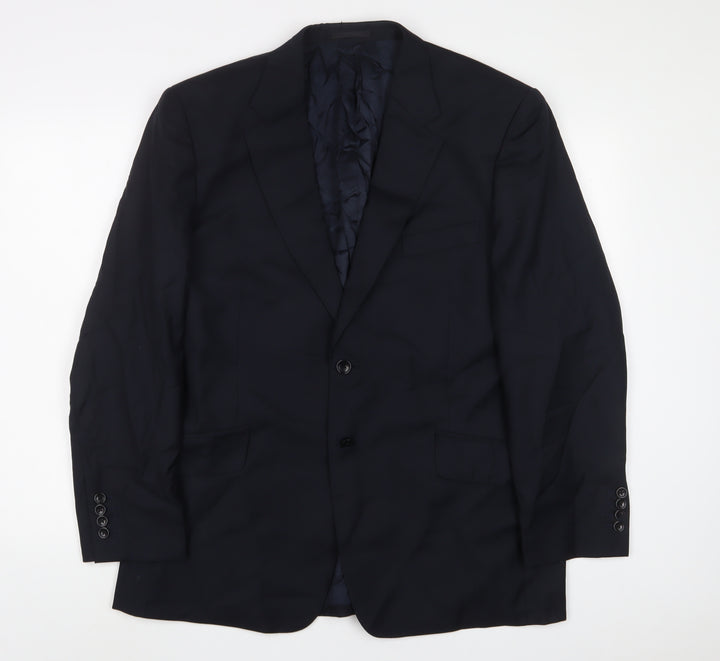 Samuel Slater Mens Black Wool Jacket Suit Jacket Size 42 Regular