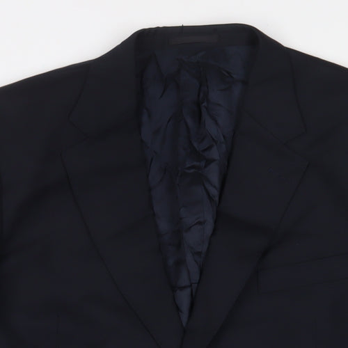 Samuel Slater Mens Black Wool Jacket Suit Jacket Size 42 Regular