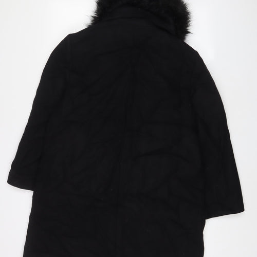 Zara Womens Black Jacket Coat Size XL Button