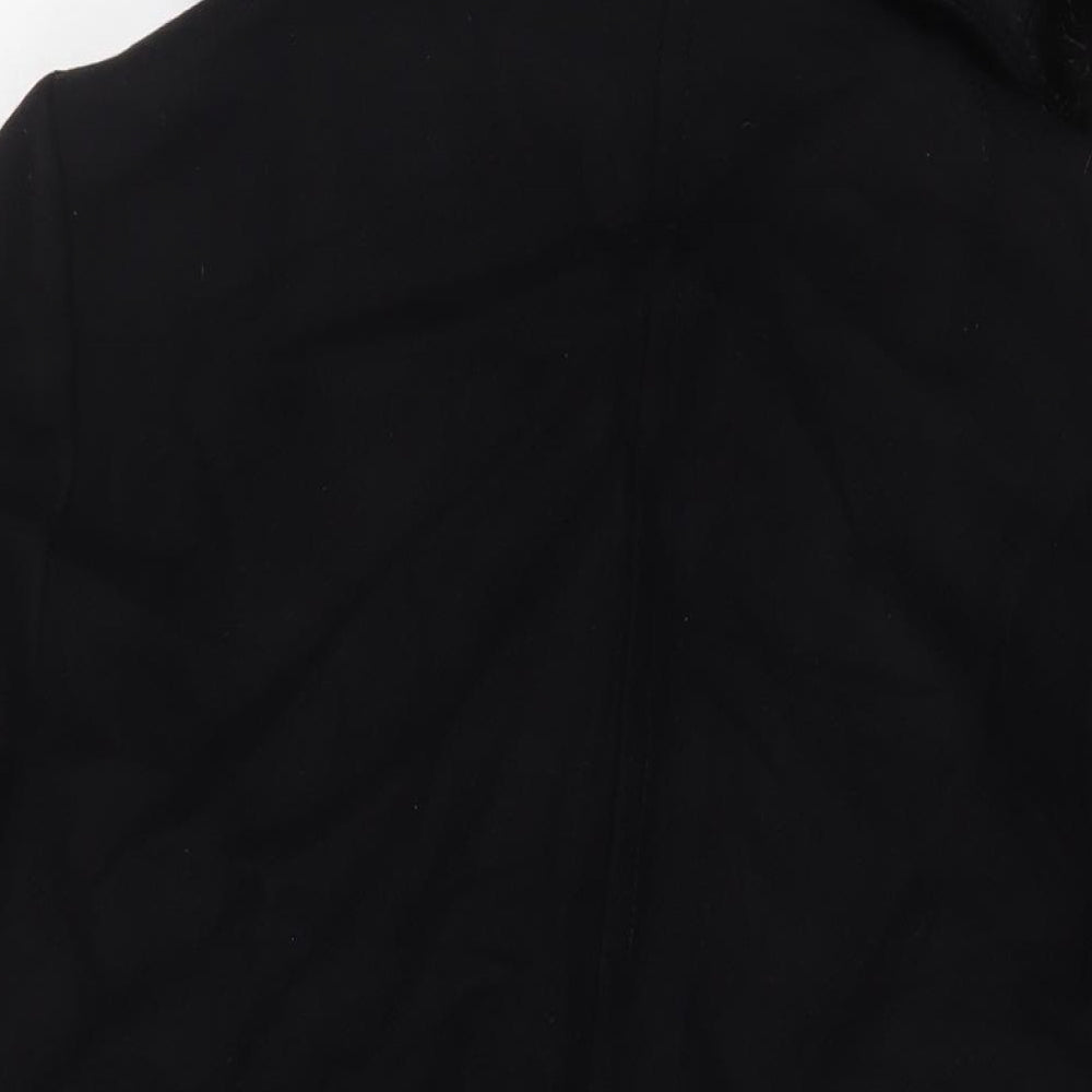 Zara Womens Black Jacket Coat Size XL Button