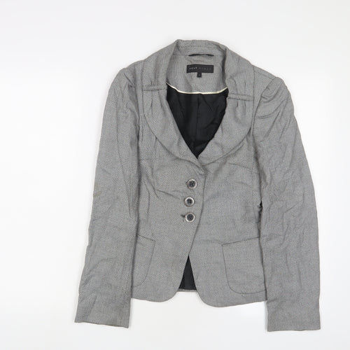 NEXT Womens Grey Jacket Blazer Size 8 Button