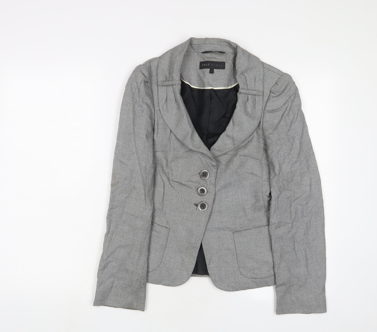 NEXT Womens Grey Jacket Blazer Size 8 Button