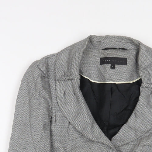 NEXT Womens Grey Jacket Blazer Size 8 Button