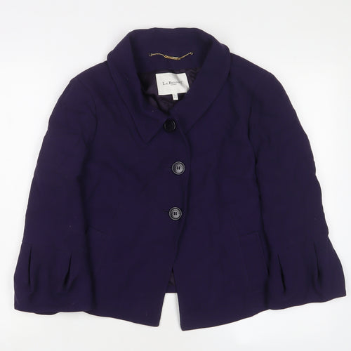 L.K. Bennett Womens Purple Jacket Blazer Size 14 Button