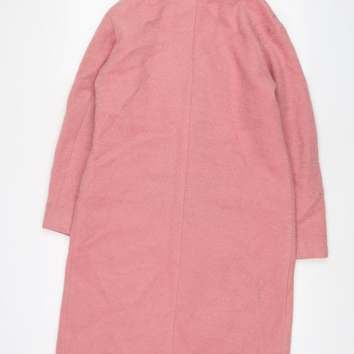 NEXT Womens Pink Overcoat Coat Size 10 Button