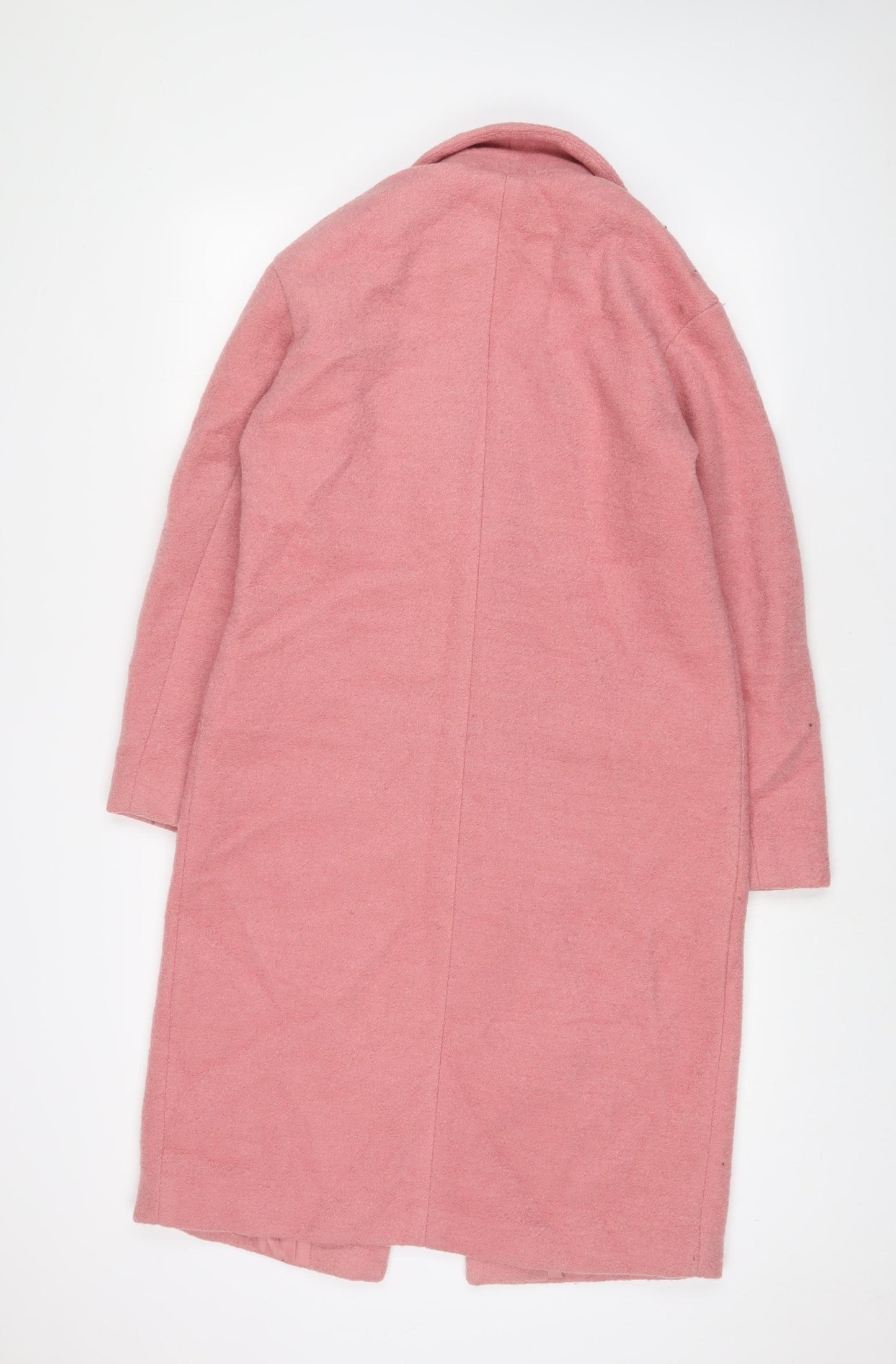 NEXT Womens Pink Overcoat Coat Size 10 Button