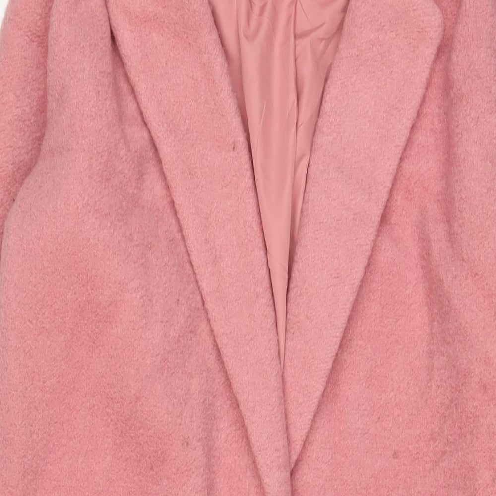 NEXT Womens Pink Overcoat Coat Size 10 Button
