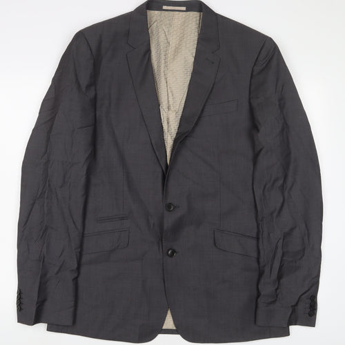 NEXT Mens Grey Wool Jacket Suit Jacket Size 42 Regular